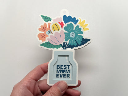 Handmade Best Mom Ever Gift Tag with Note Section - Personalize Your Gift for Mom