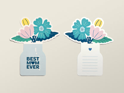 Handmade Best Mom Ever Gift Tag with Note Section - Personalize Your Gift for Mom