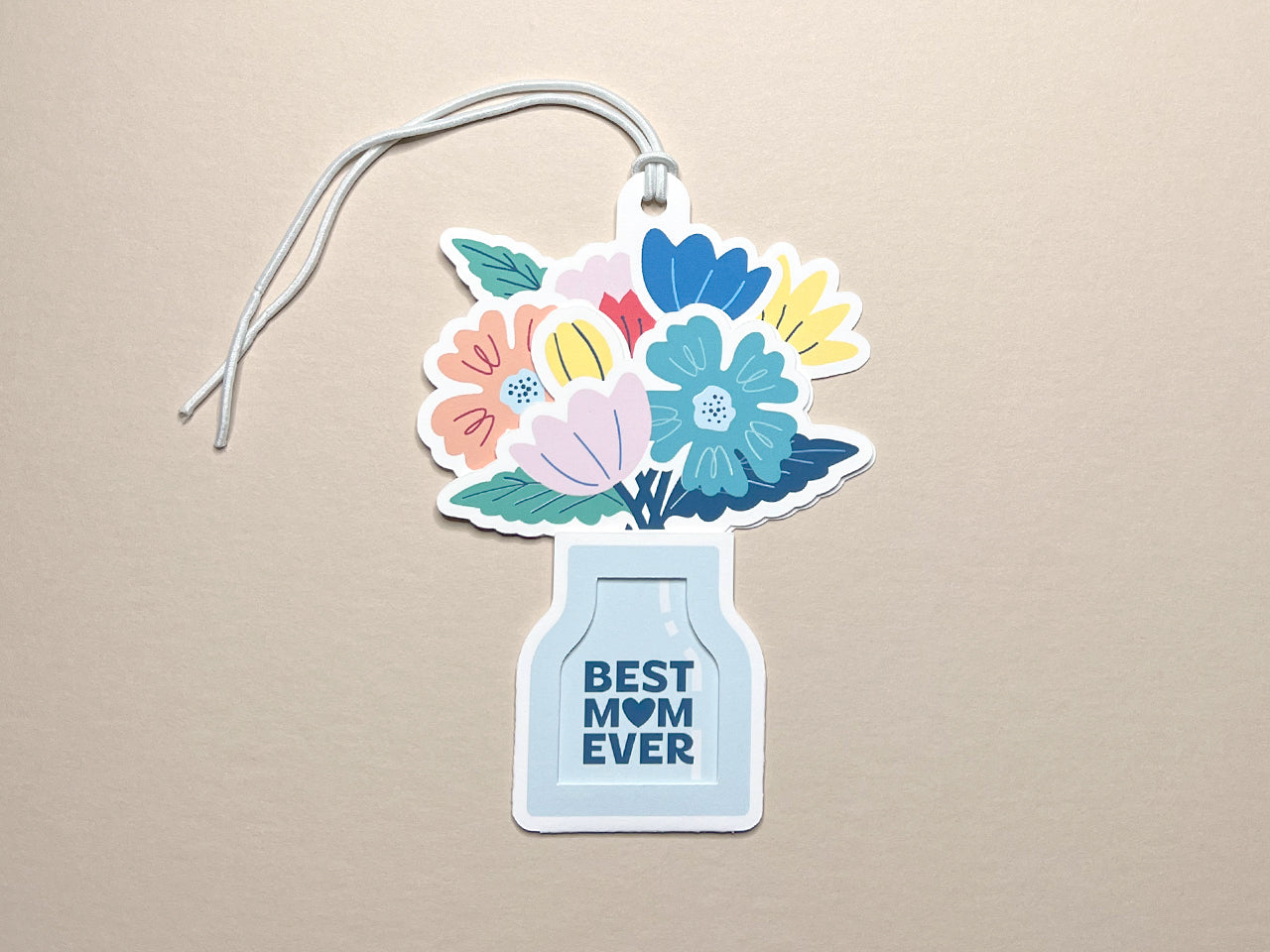 Handmade Best Mom Ever Gift Tag with Note Section - Personalize Your Gift for Mom