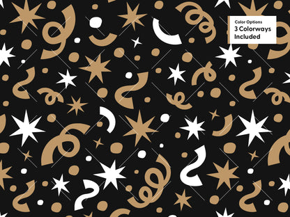 Bold Confetti Seamless Pattern | Two (2) Colorways