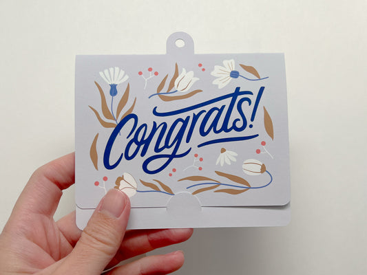 Congrats Gift Tag Card Holder