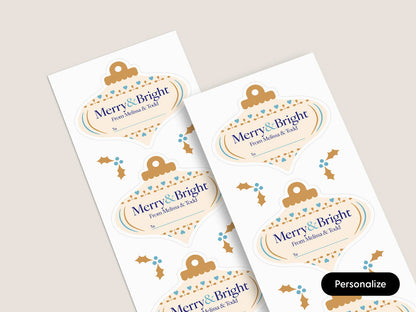 Three gift labels are printed on a sheet, a total of 8 sheets are included in each set.