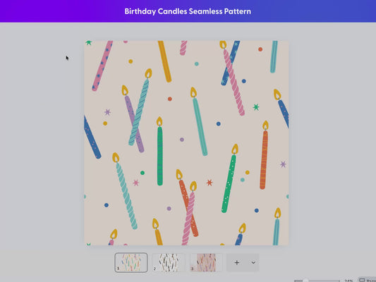 Birthday Candles Seamless Pattern | Digital Design