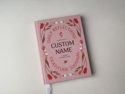 Personalizable Floral Gratitude Hardcover Journal