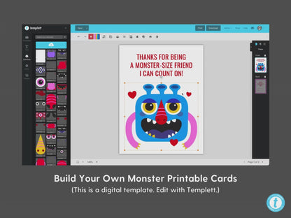 Build Your Own Monster Printable Template Bundle