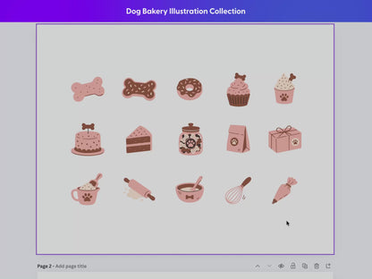 Dog Bakery Illustration Collection | Two Colorways