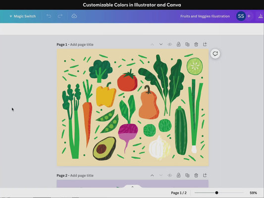 Fruits & Vegetables Illustration Pack